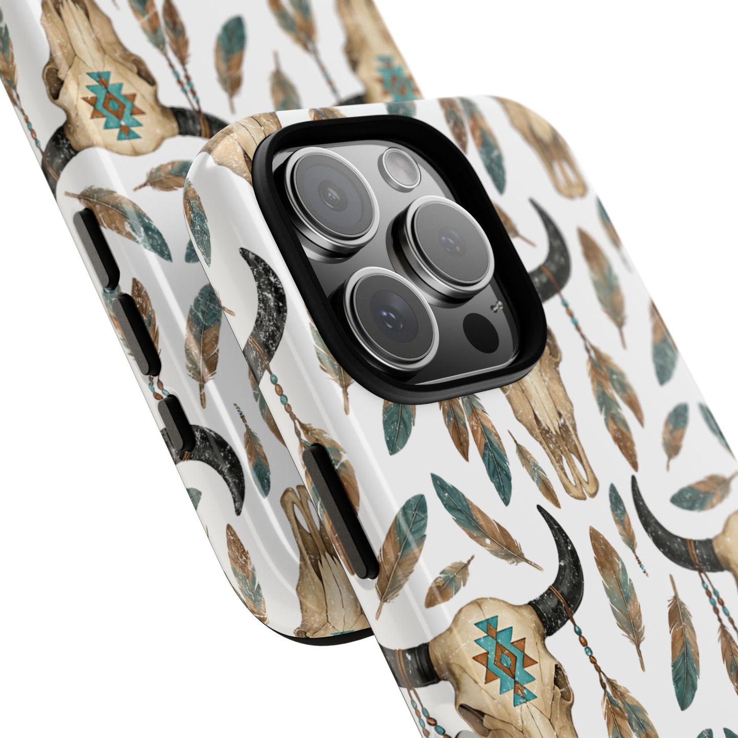 Aztec Feather Skull Tough Case