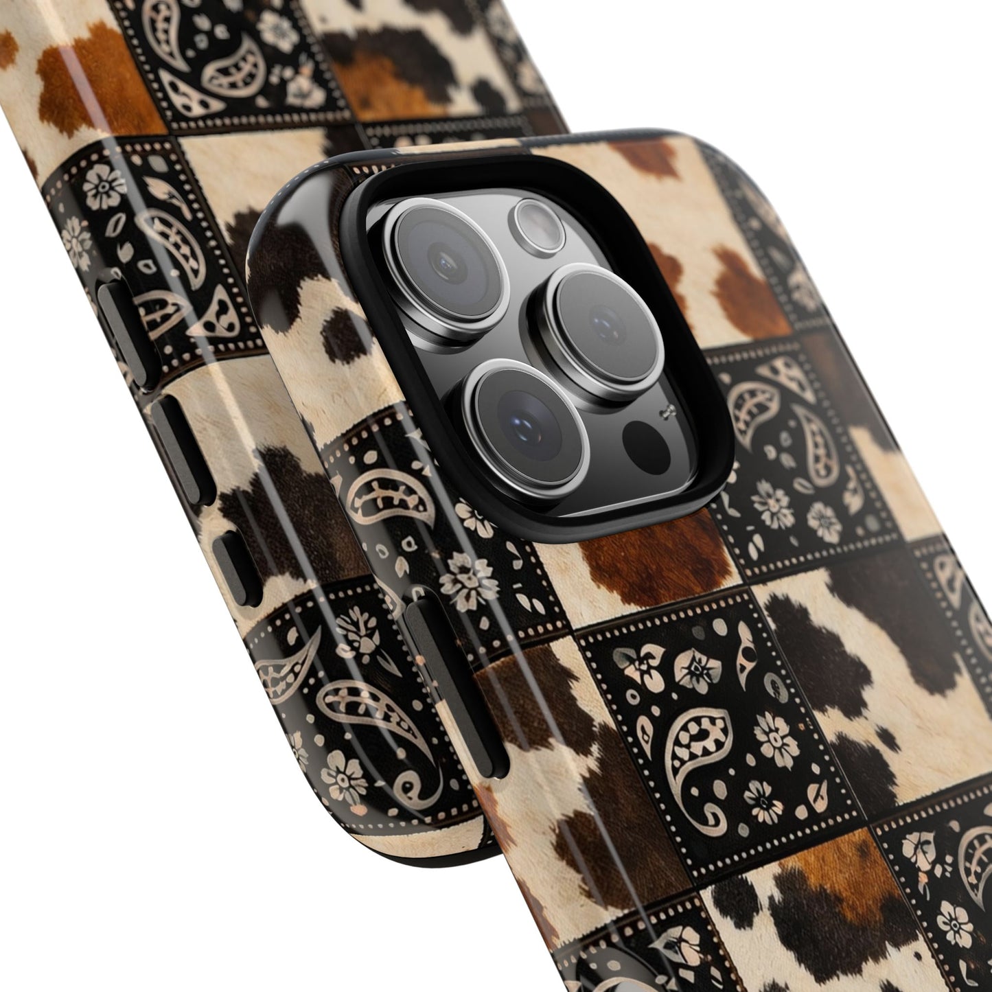 Cowhide Bandana Checkered Tough Case