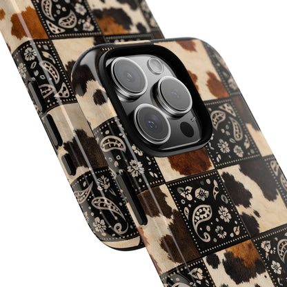 Cowhide Bandana Checkered Tough Case
