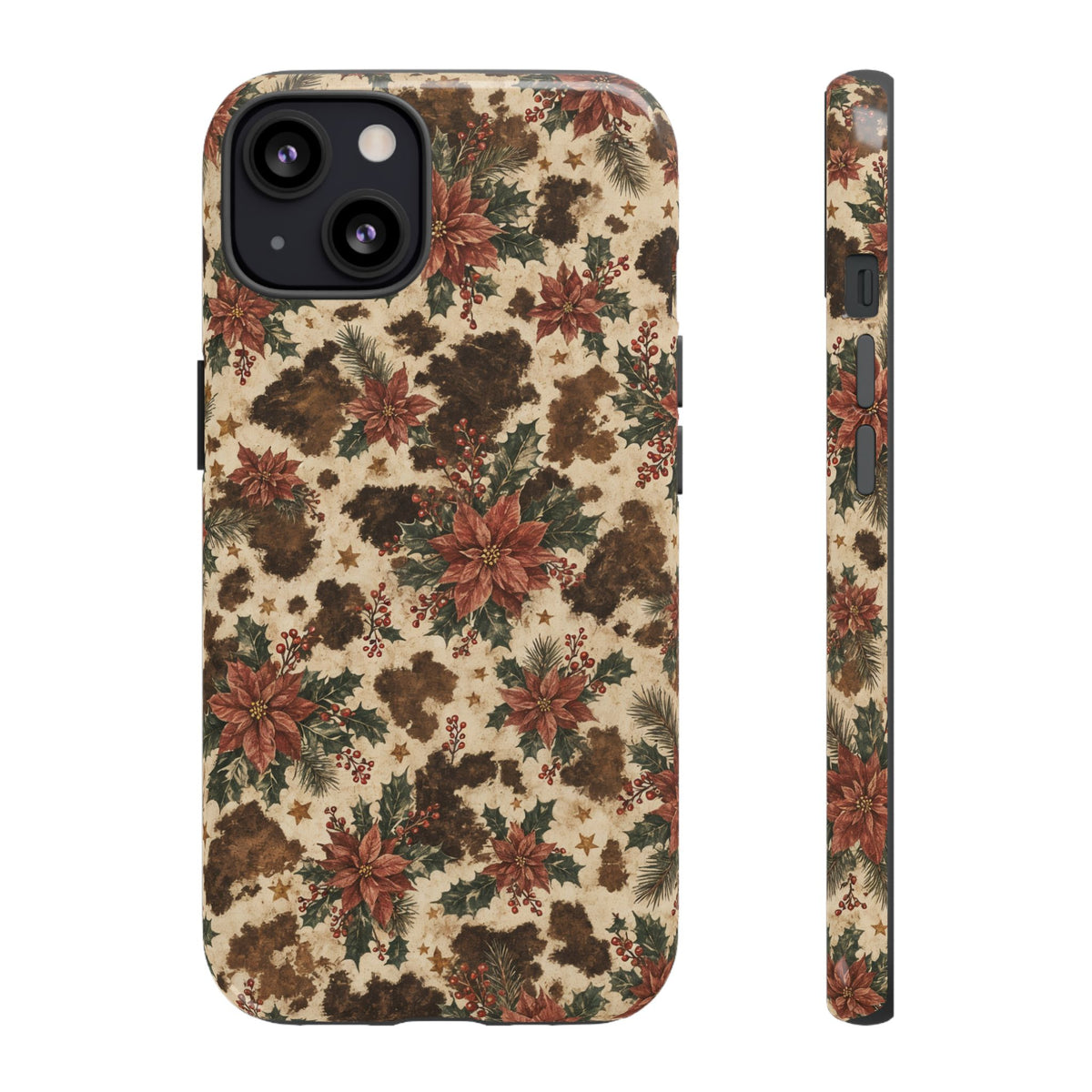 Cowhide Poinsettia Tough Case