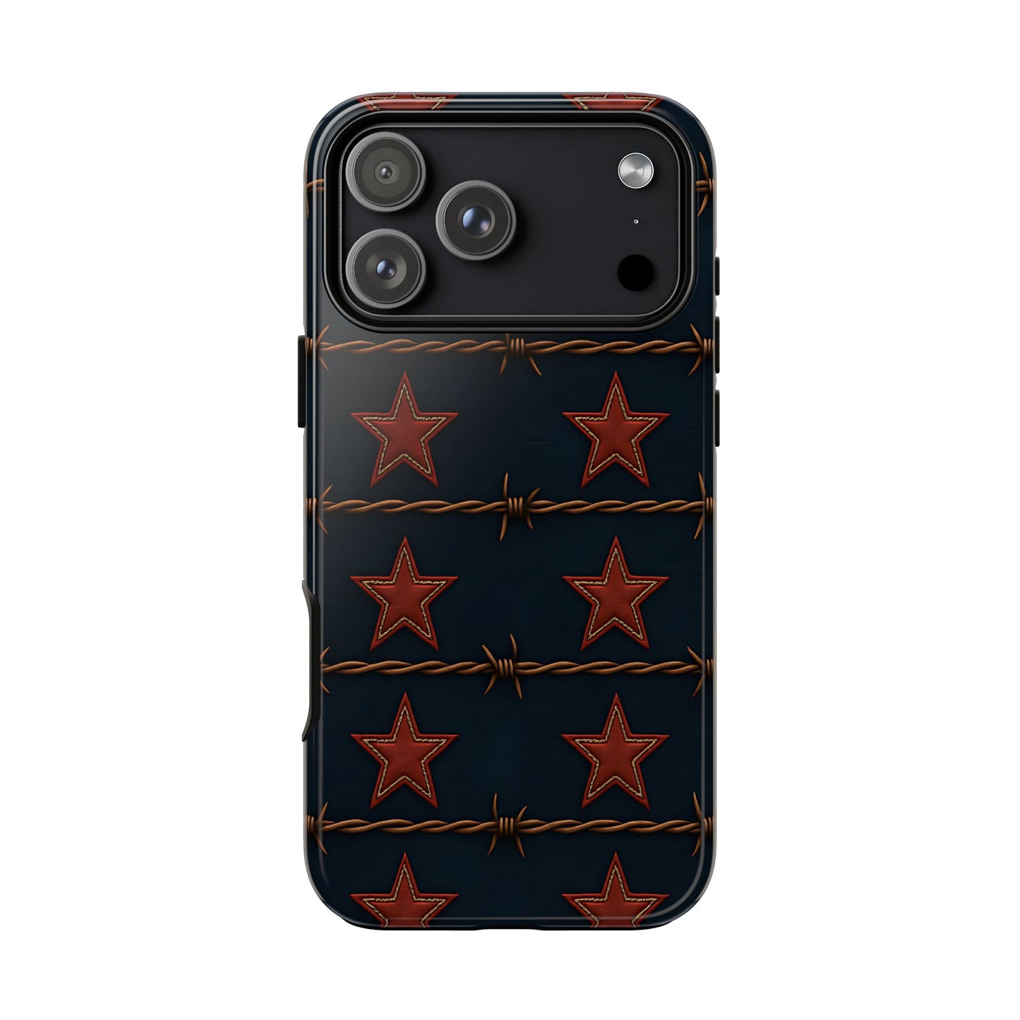Red Stars + Barbed Wire Tough Phone Case