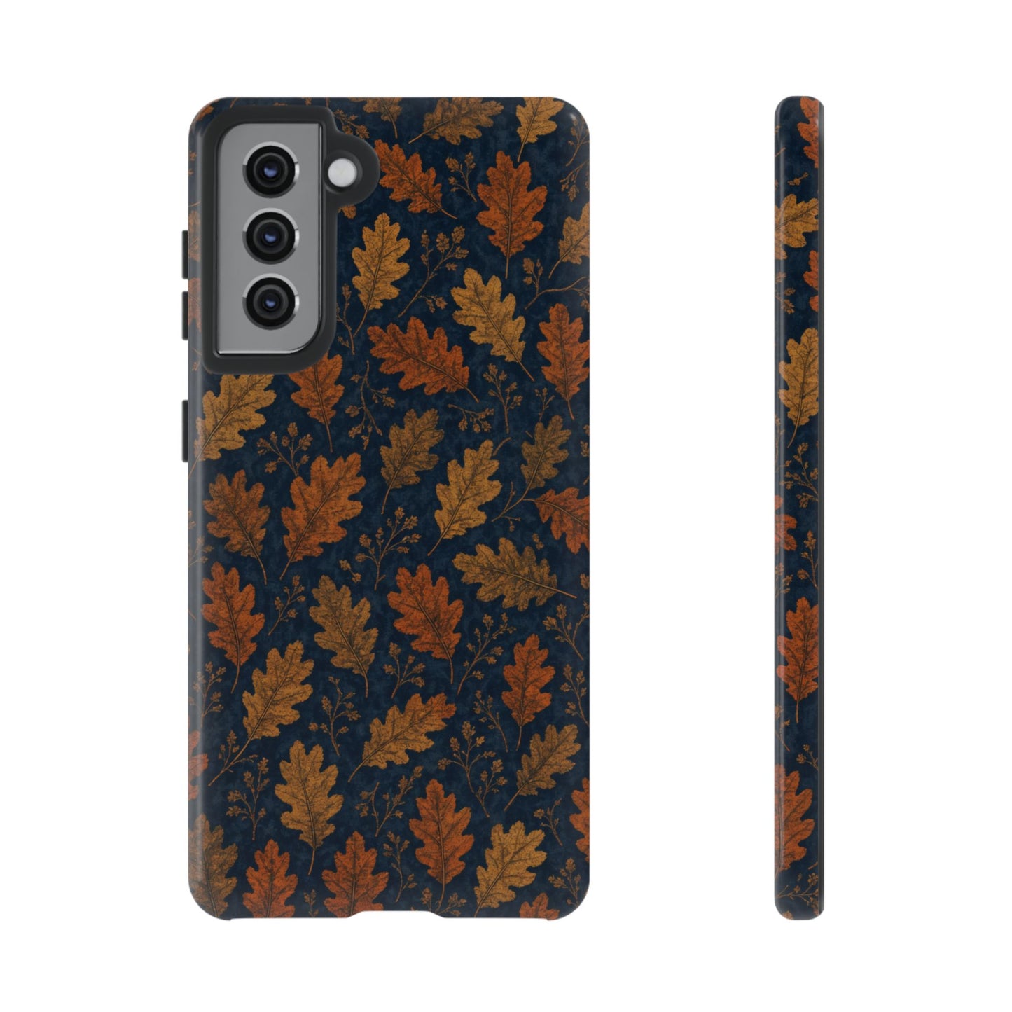 Navy Autumn Leaves Tough Case