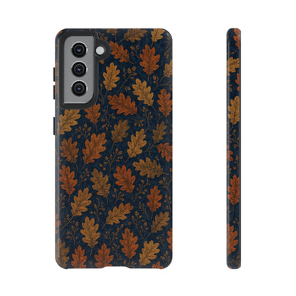 Navy Autumn Leaves Tough Case