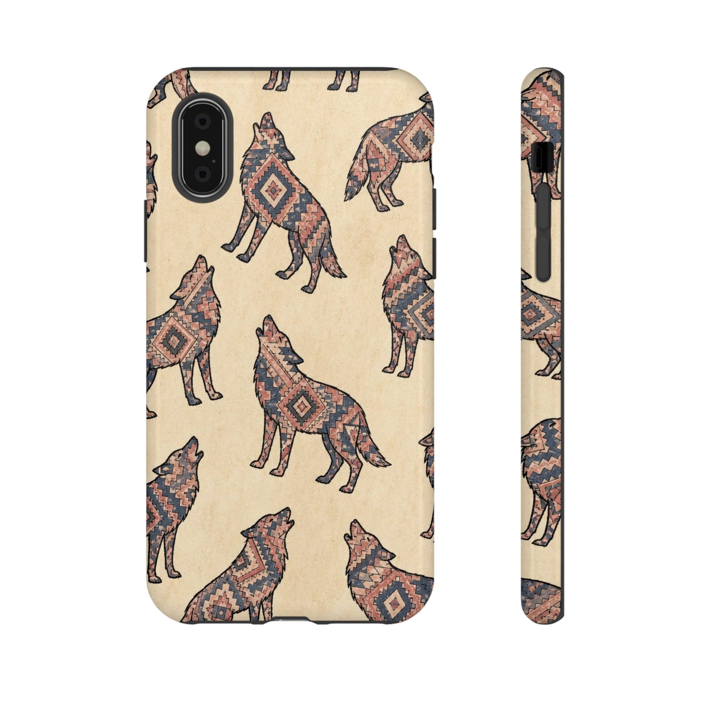 Rose Aztec Wolf Tough Case