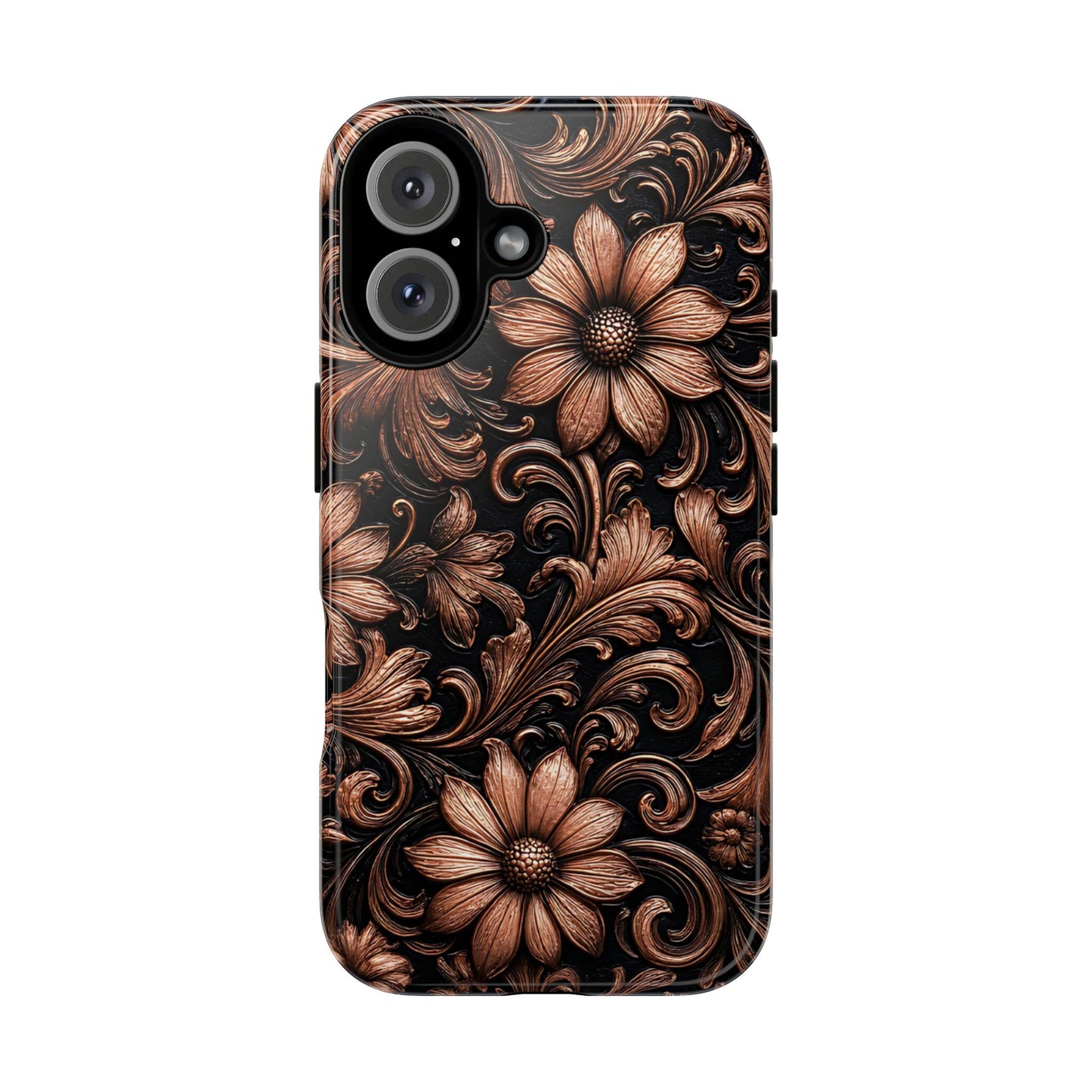 Rose Gold Floral Tough Case