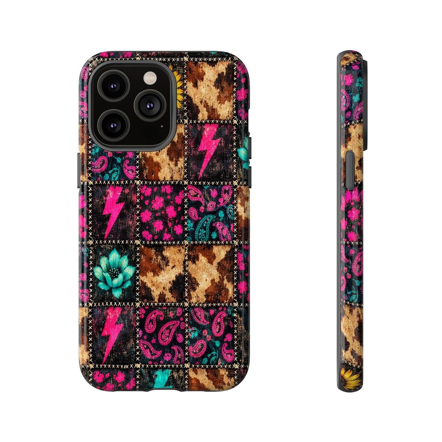 Neon Patchwork Tough Case