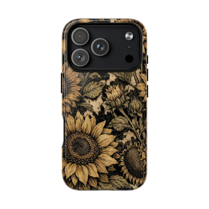 Cowhide Sunflowers Magnetic Case