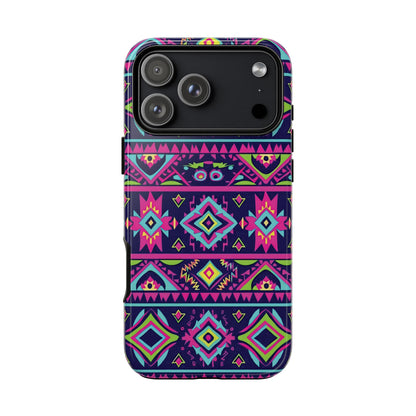 Neon Aztec Tough Phone Case
