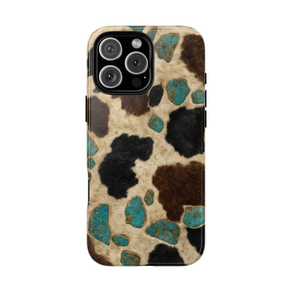Turquoise Cowhide Tough Case