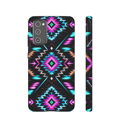 Black Neon Aztec Rug Tough Case