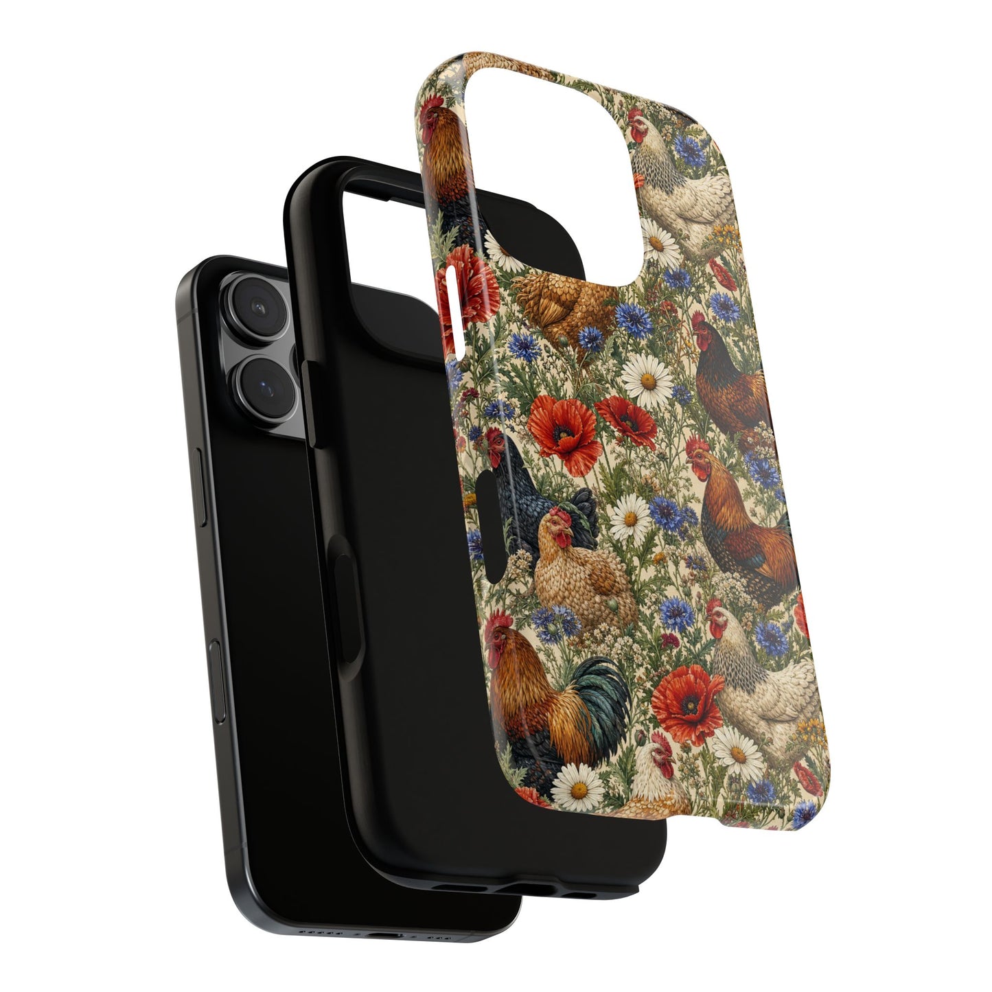 Patriotic Floral Chickens Tough Case