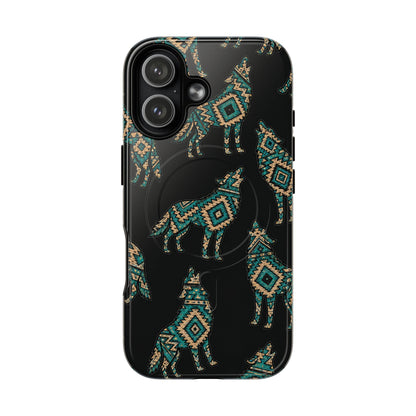 Turquoise Wolf Magnetic Case