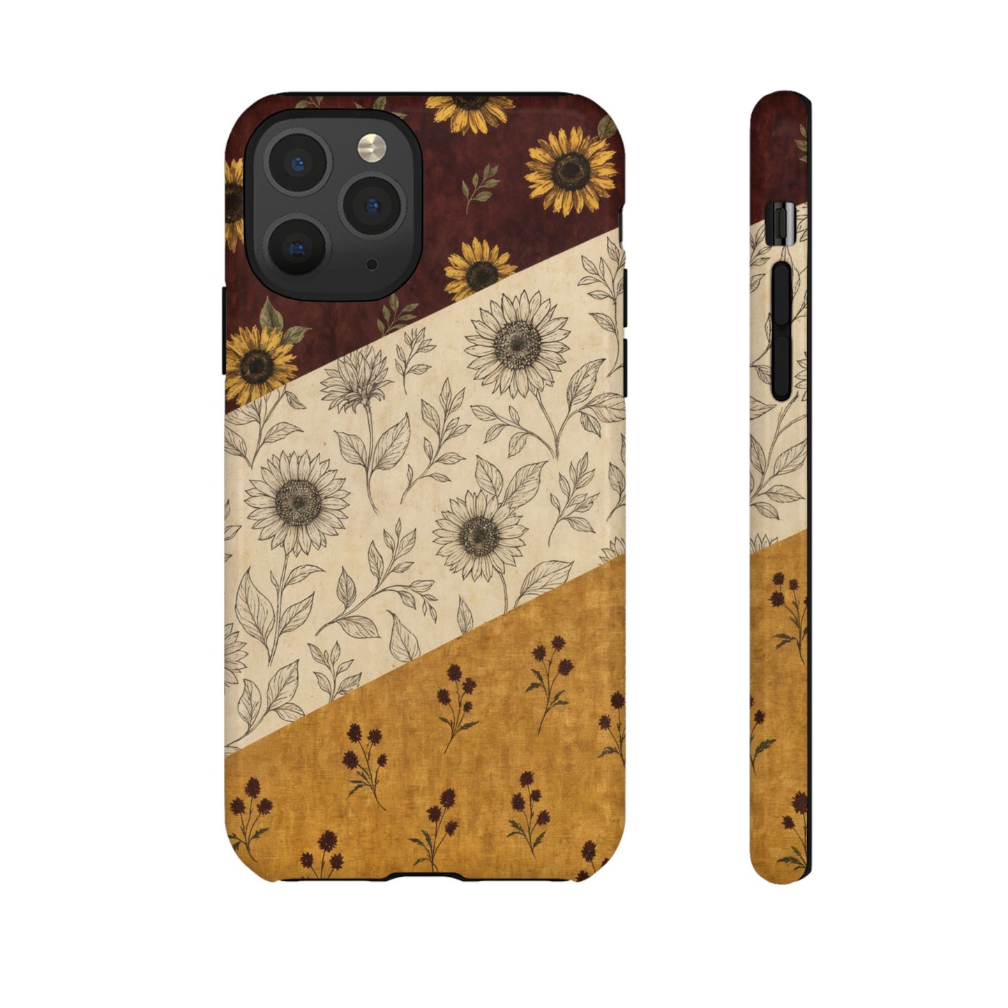 Sunflower Burgundy Swaths Tough Case