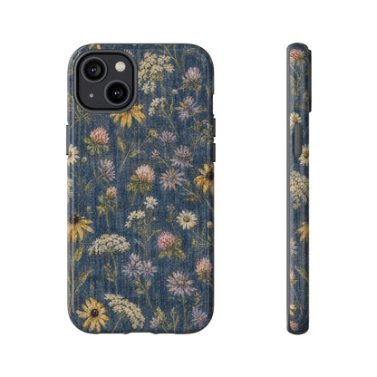 Denim Florals Tough Case