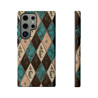 Turquoise Harlequin Tough Case