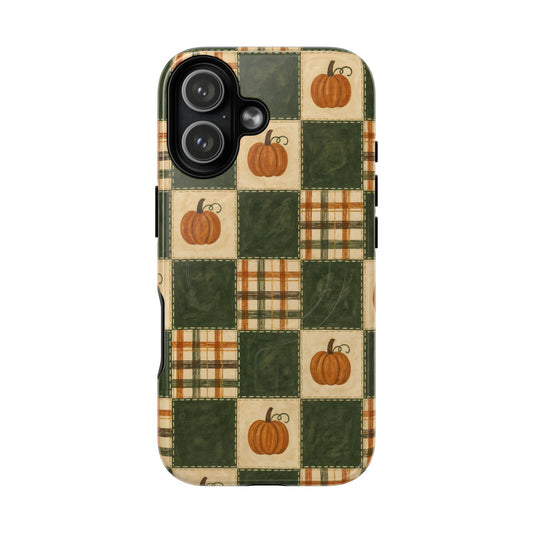Pumpkin Check Quilt Magnetic Case
