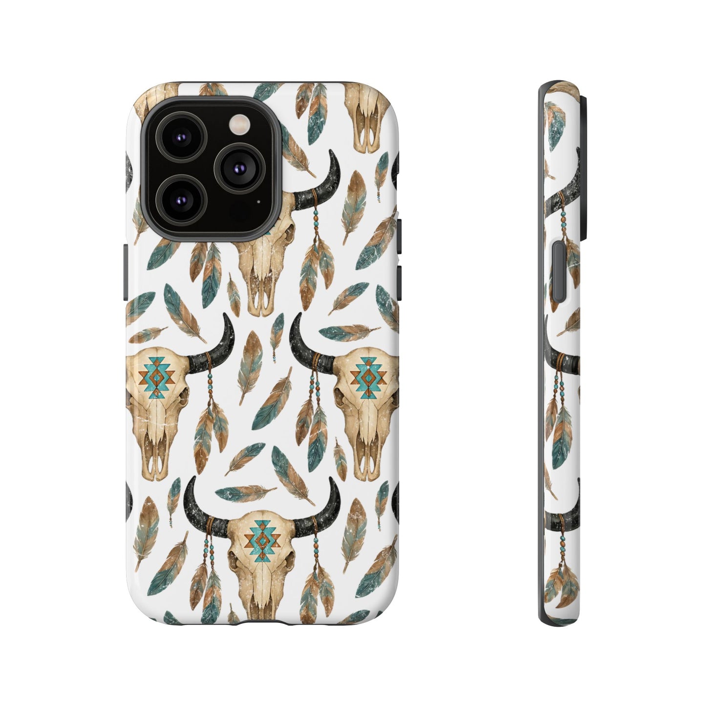 Aztec Feather Skull Tough Case