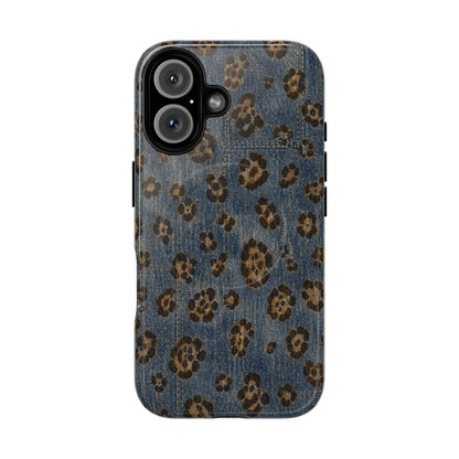 Denim Leopard Magnetic Case