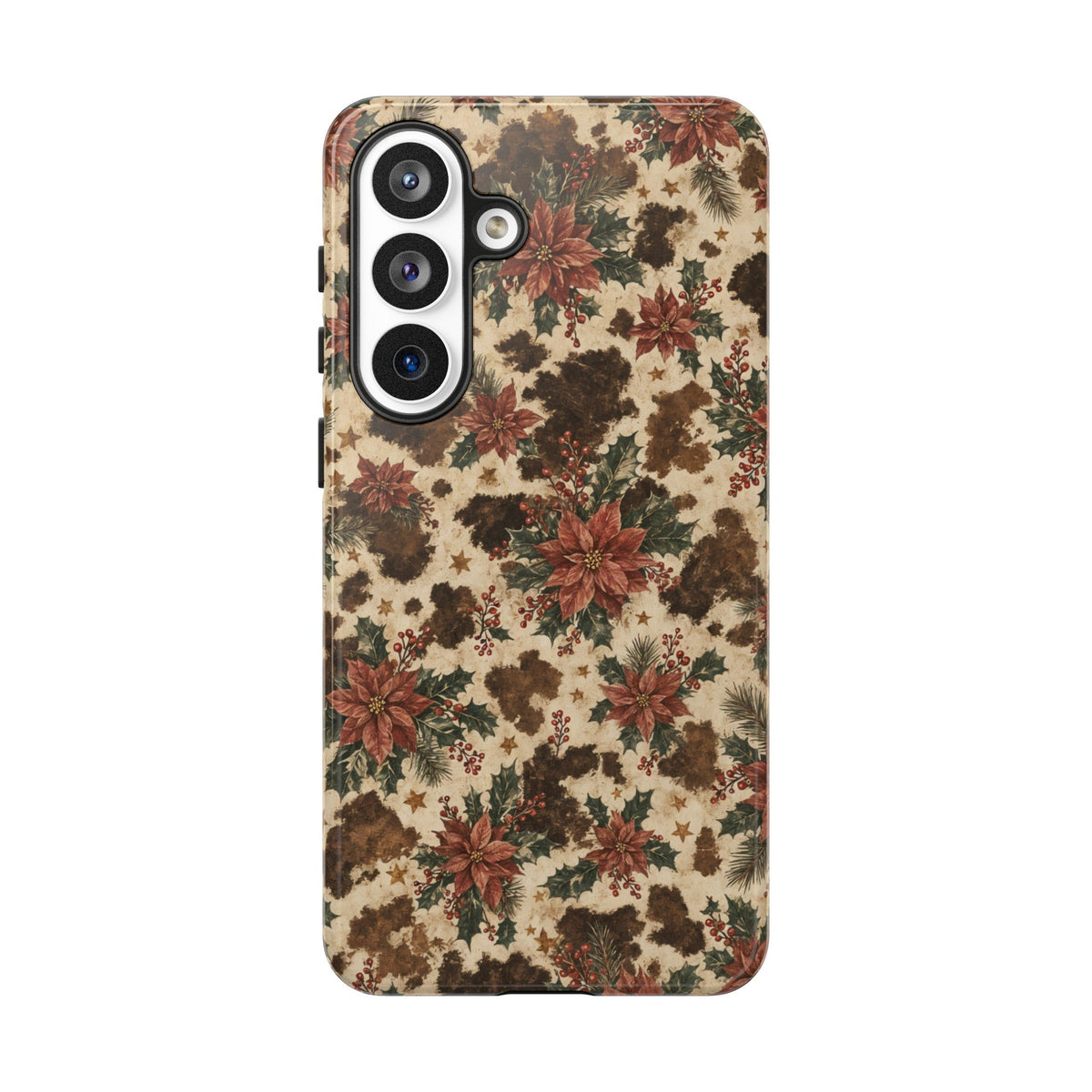 Cowhide Poinsettia Tough Case