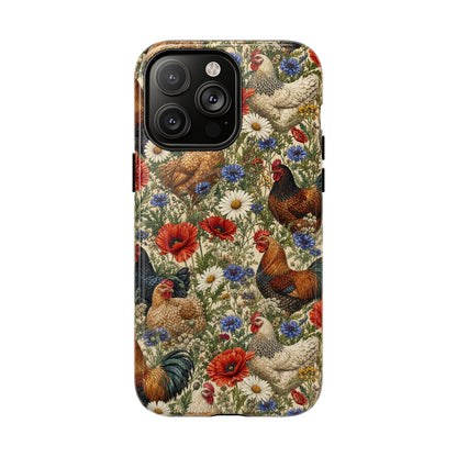 Patriotic Floral Chickens Magnetic Case