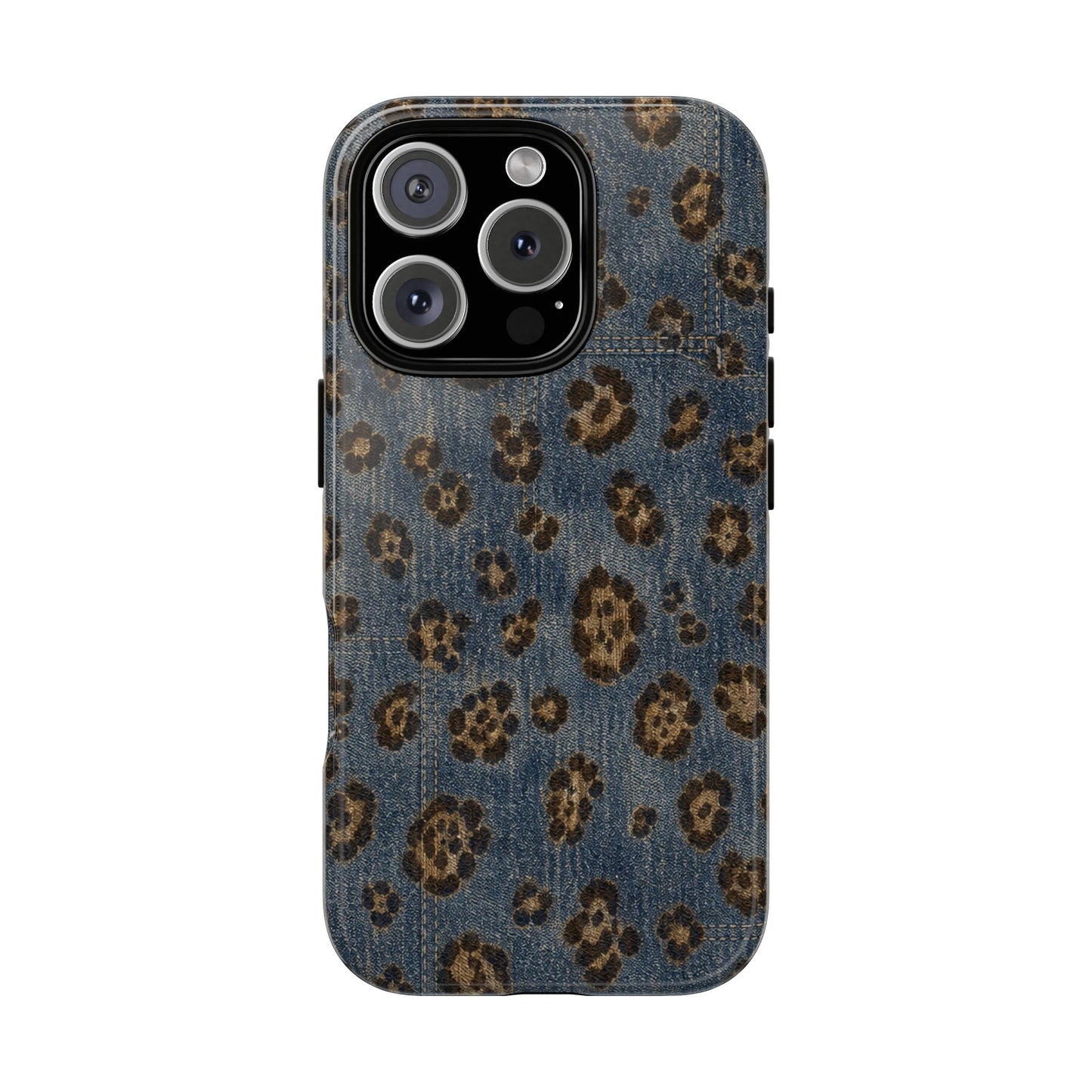Denim Leopard Tough Case