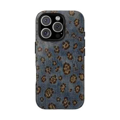Denim Leopard Tough Case