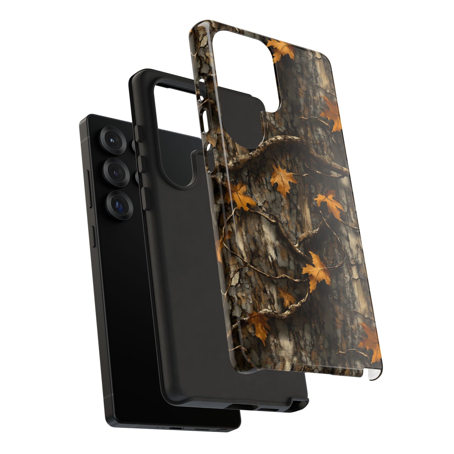 Orange Leaf Tree Camo Phone Case
