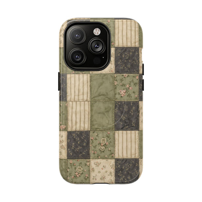 Sage Floral Patchwork Magnetic Case