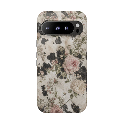 Floral Cowhide Tough Case