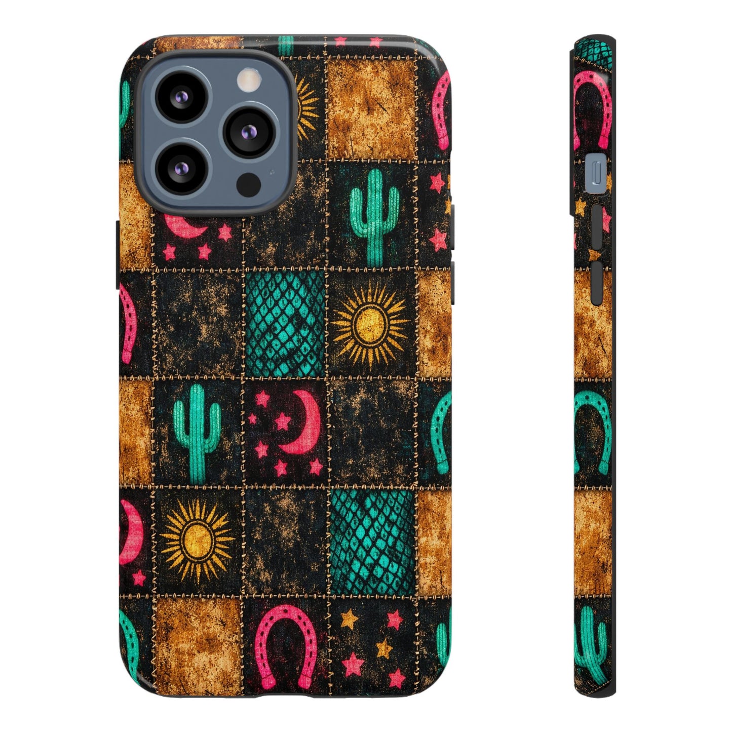 Neon Cactus Patchwork Tough Case