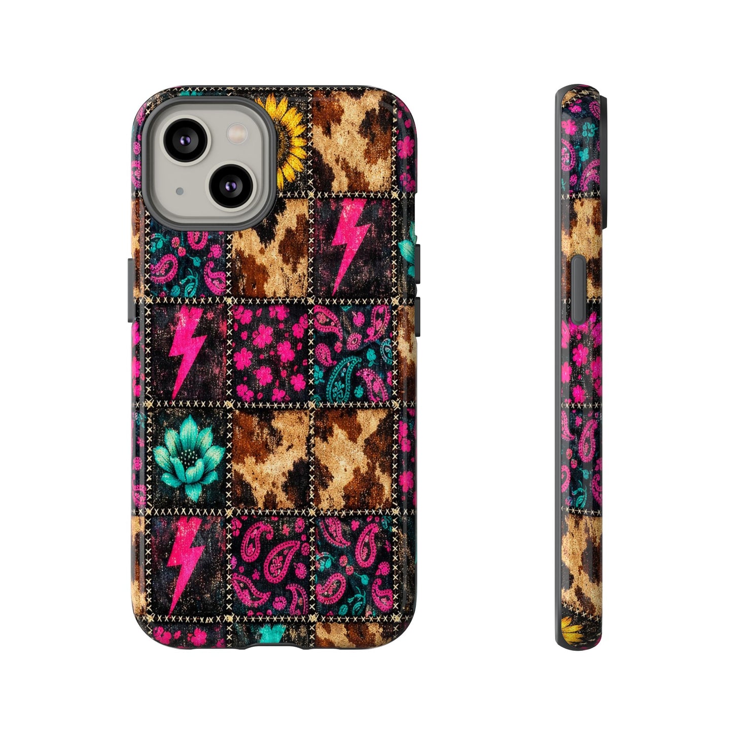 Neon Patchwork Tough Case