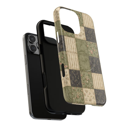 Sage Floral Patchwork Magnetic Case
