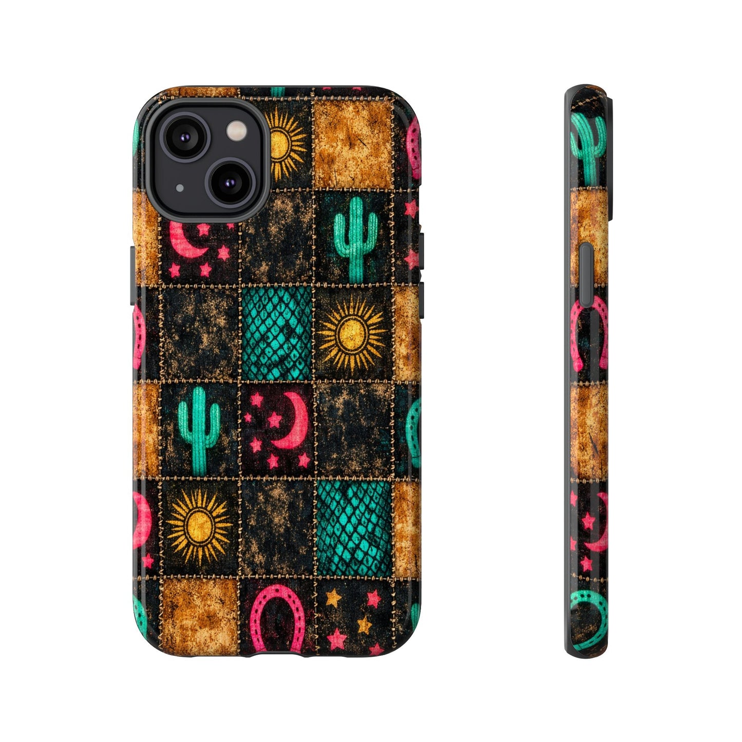 Neon Cactus Patchwork Tough Case