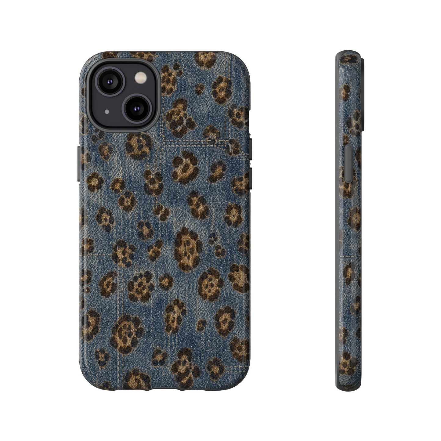 Denim Leopard Tough Case