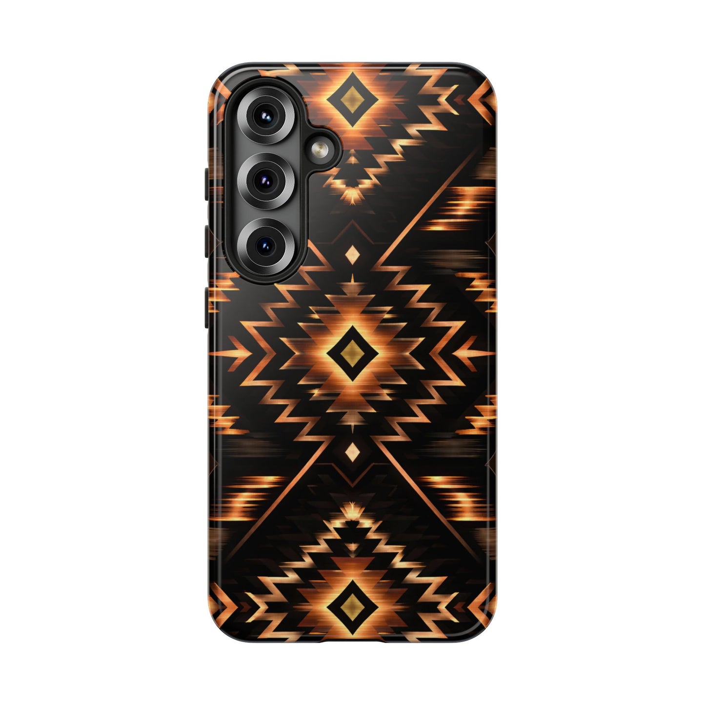 Black Gold Aztec Rug Tough Case