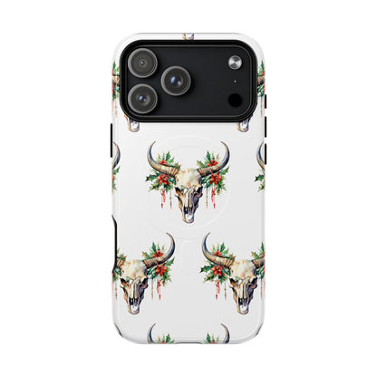 Christmas Bull Skull Magnetic Case