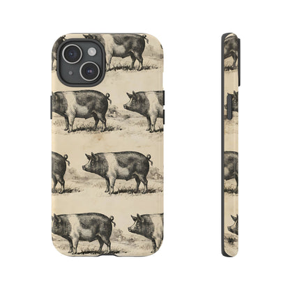 Vintage Pigs Tough Case