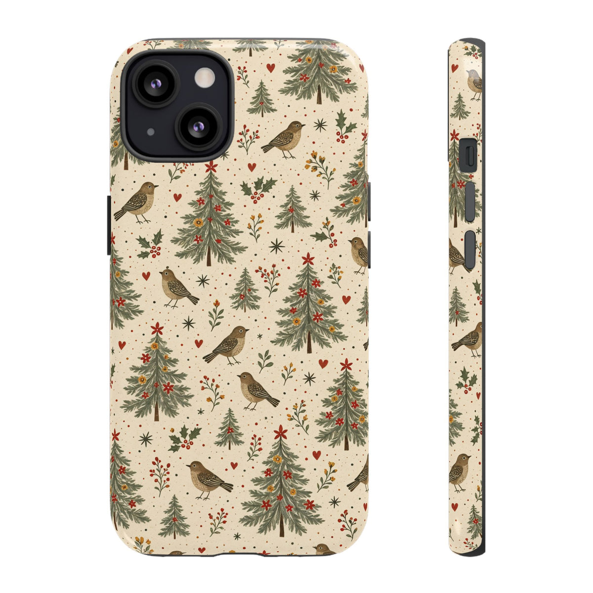 Folk Christmas Birds Tough Case