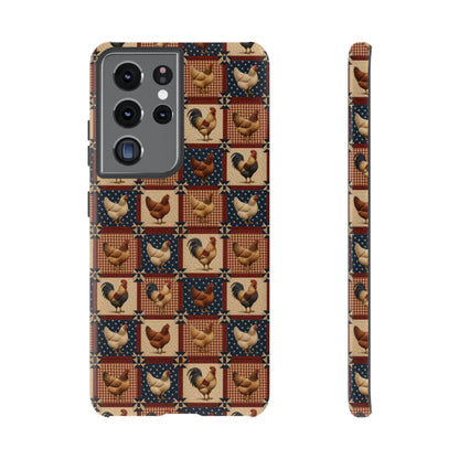 Patriotic Chicken Patchwork Tough Case