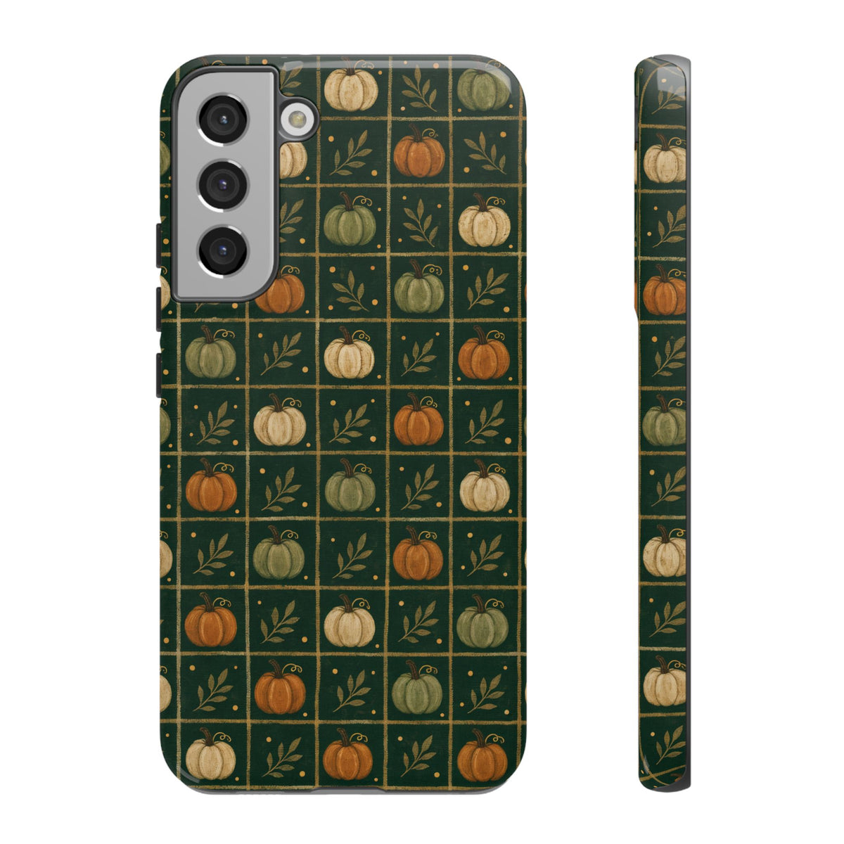 Green Pumpkin Check Tough Case