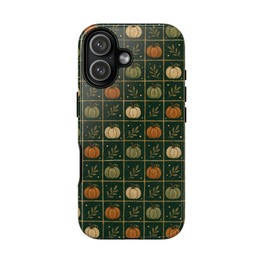 Green Pumpkin Check Tough Case