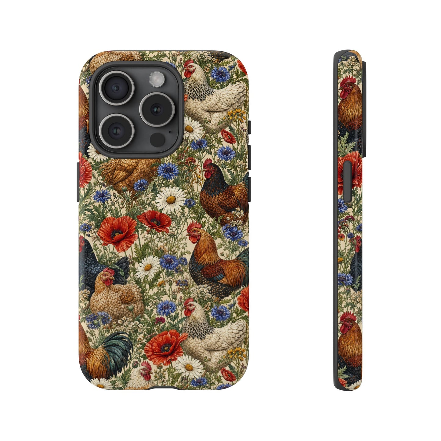 Patriotic Floral Chickens Tough Case