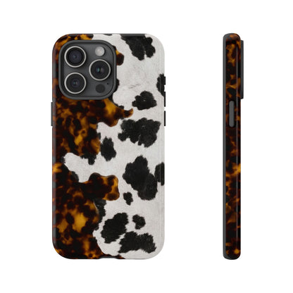 Tortoiseshell + Cowhide Tough Case