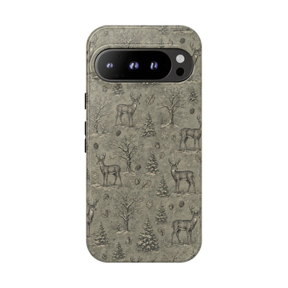 Etched Winter Buck Tough Case