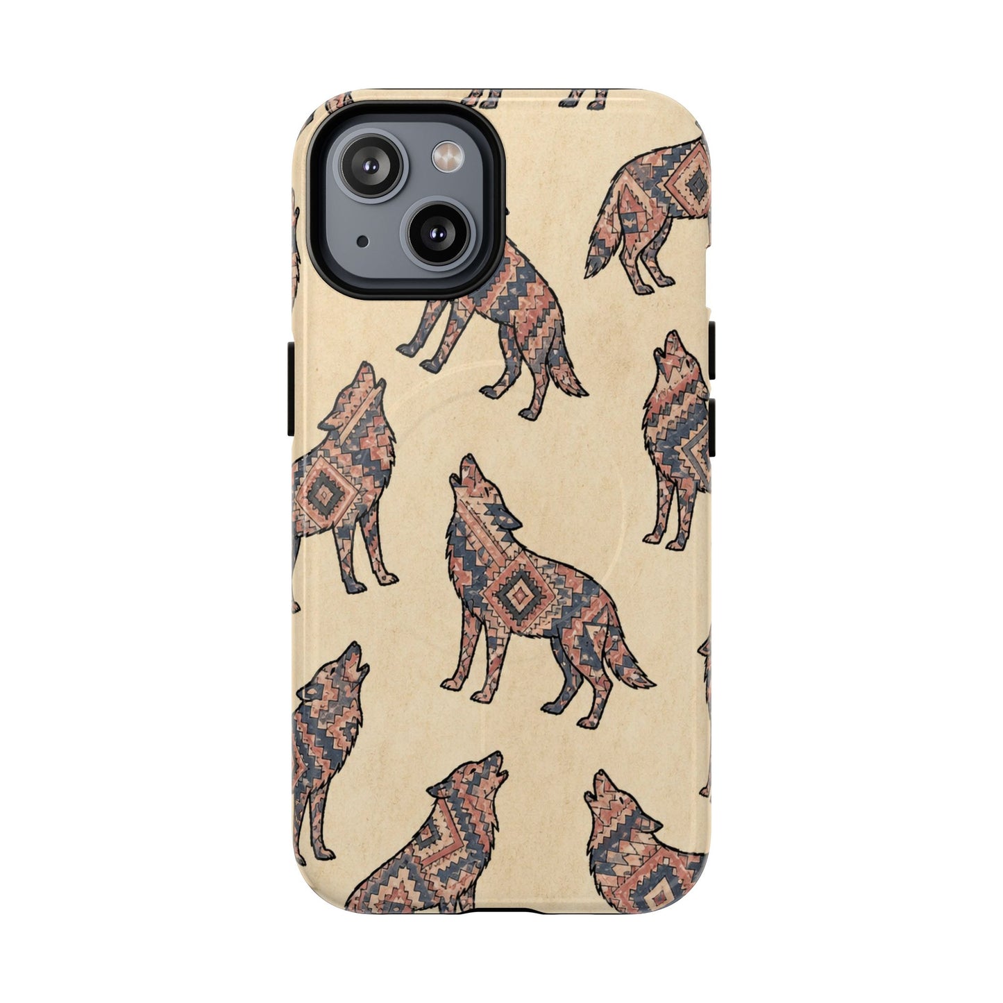 Rose Aztec Wolf Magnetic Case