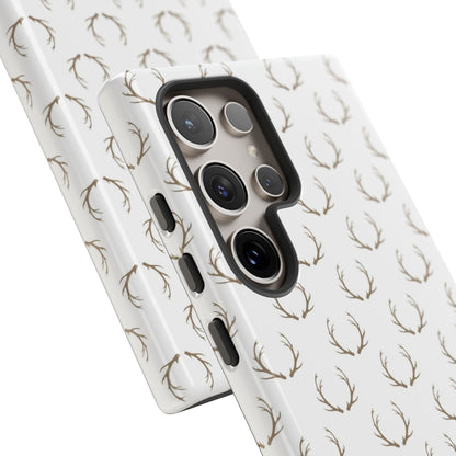 White Antlers Phone Case
