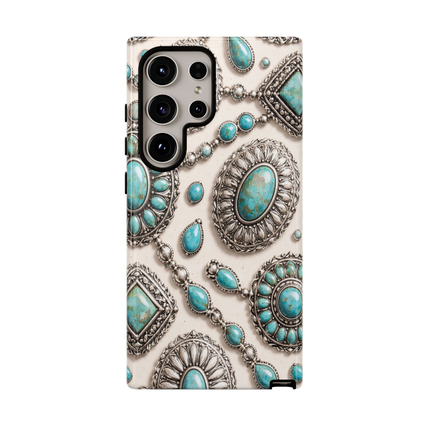 Turquoise Silver Concho Tough Case