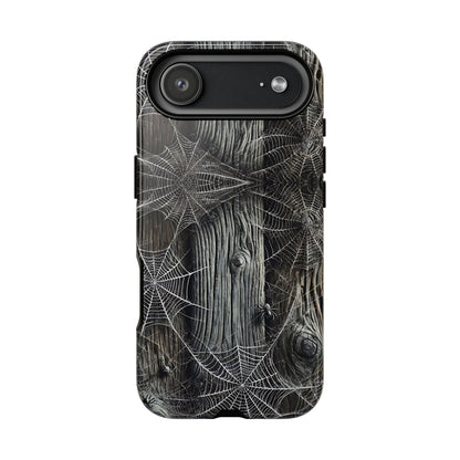 Spiderwebs Barnwood Tough Phone Case