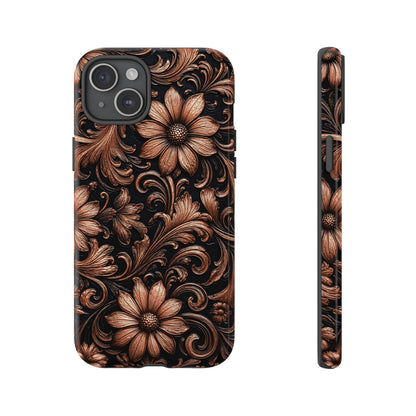 Rose Gold Floral Tough Case