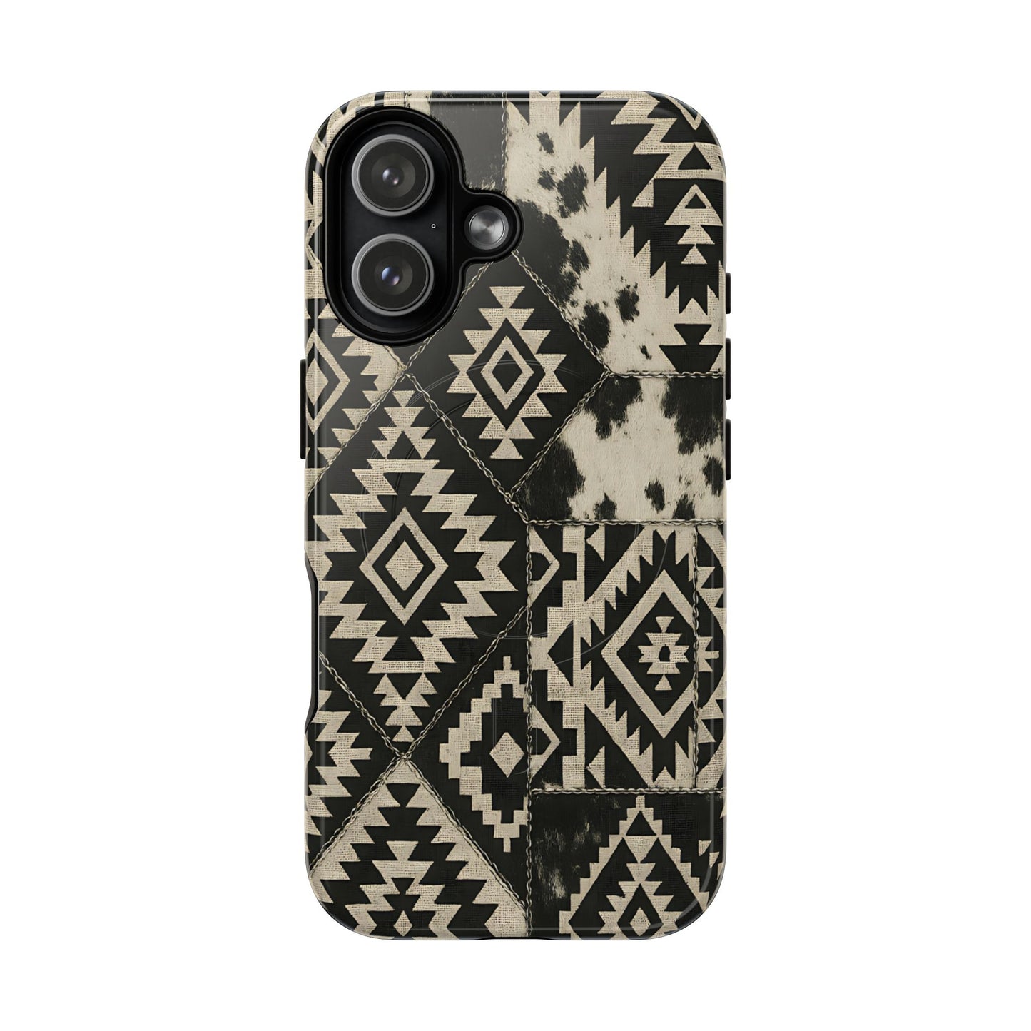 Black Aztec Quilt Magnetic Case